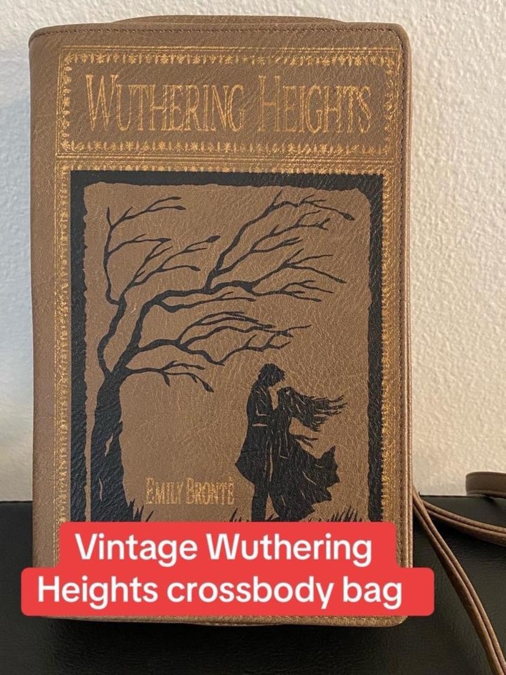 Vintage Brown Wuthering Heights Crossbody Bag